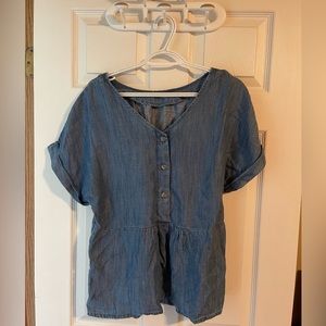 Peplum style- ladies jean shirt